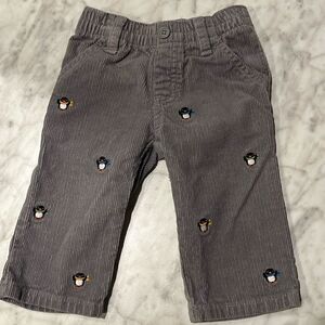 GYMBOREE BOYS SIZE 6-12 MONTHS CORDUROY PANTS WITH PENGUINS